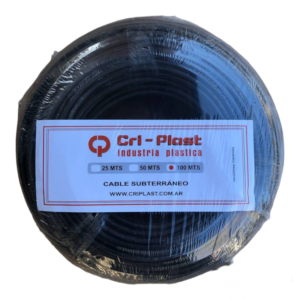 CABLE SUBTERRANEO CONDUCTOR DE ACERO 1,8mm DOBLE AISLACION X 100 MTS